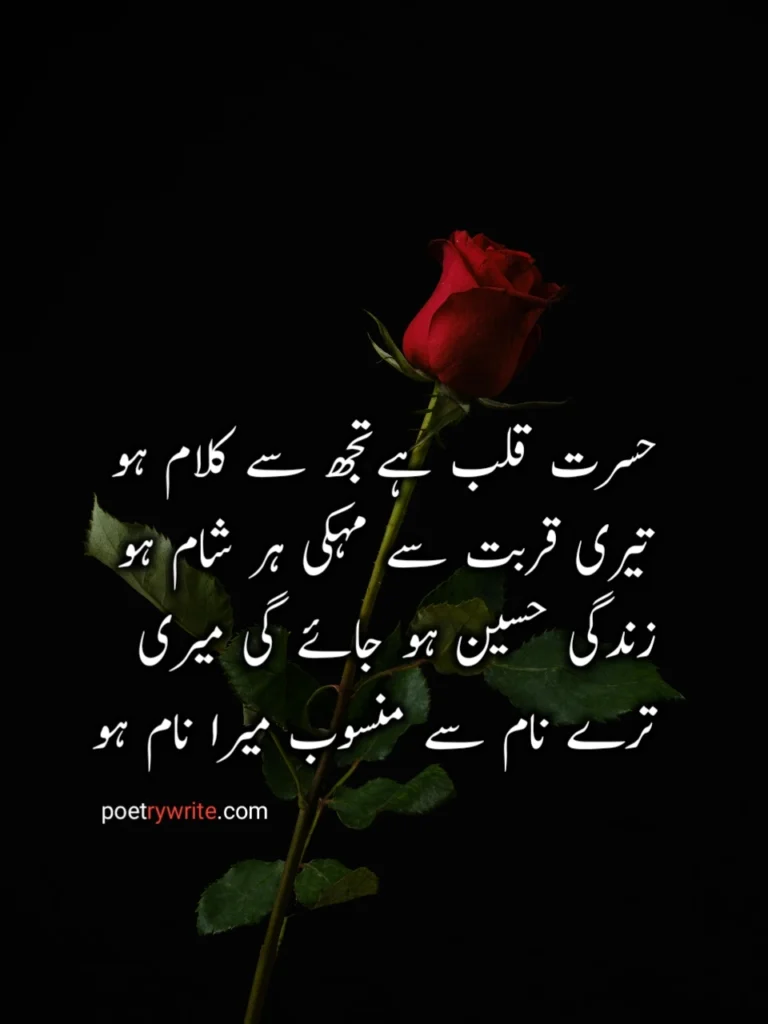Love Poetry In Urdu 4 Lines